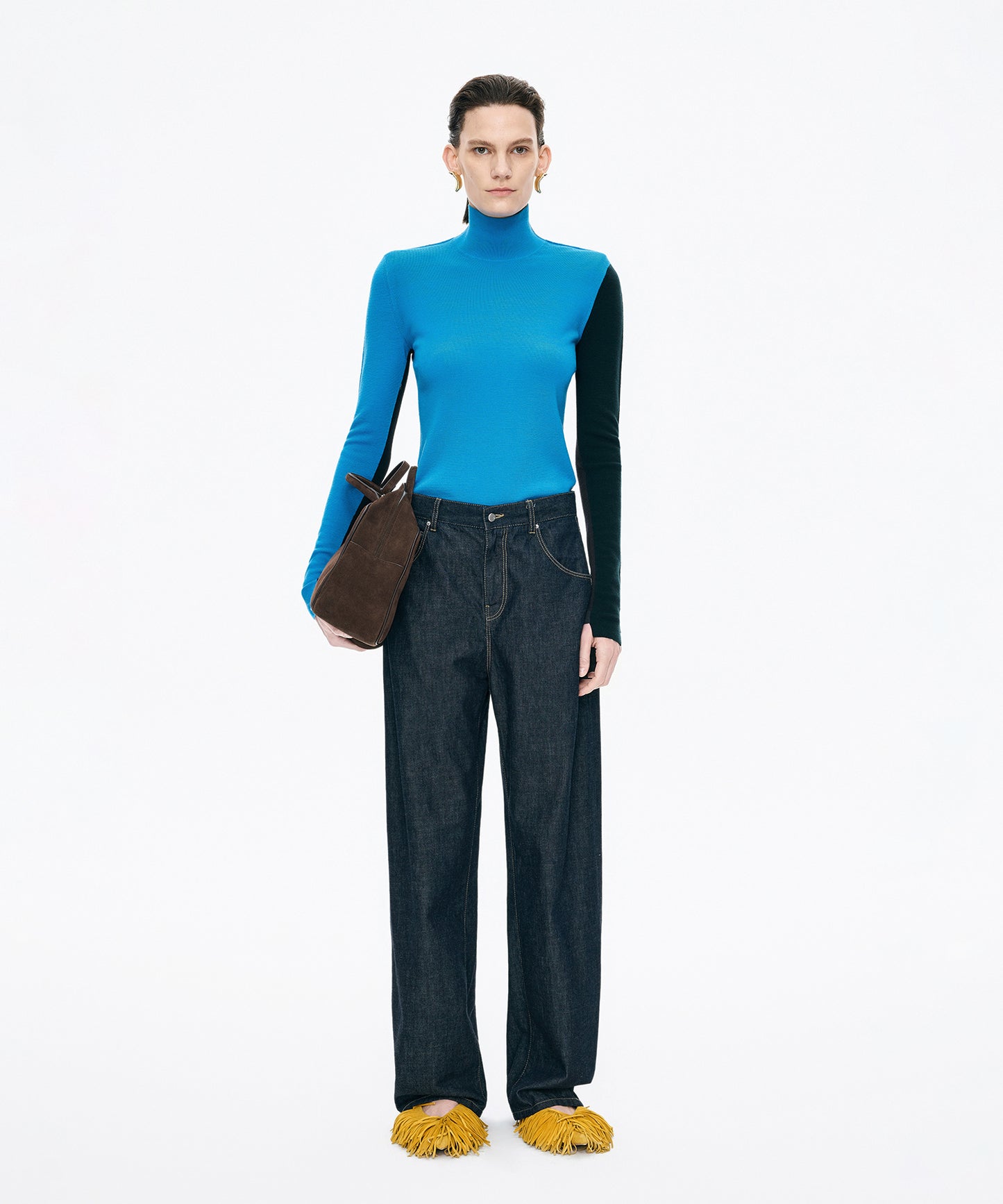 Playful Contrast Knit Sweater