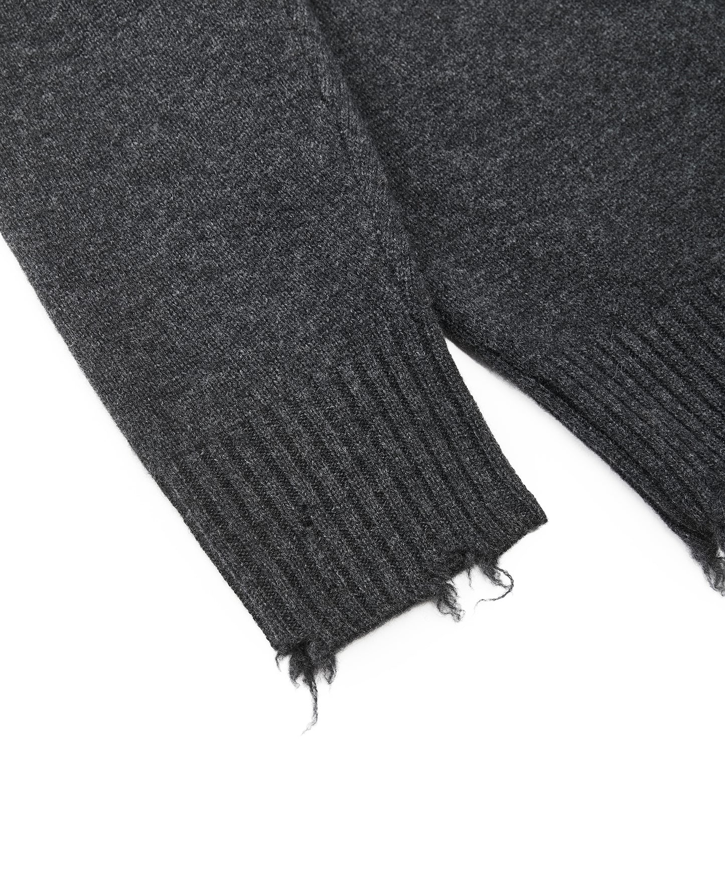 Distressed High-neck Sweater