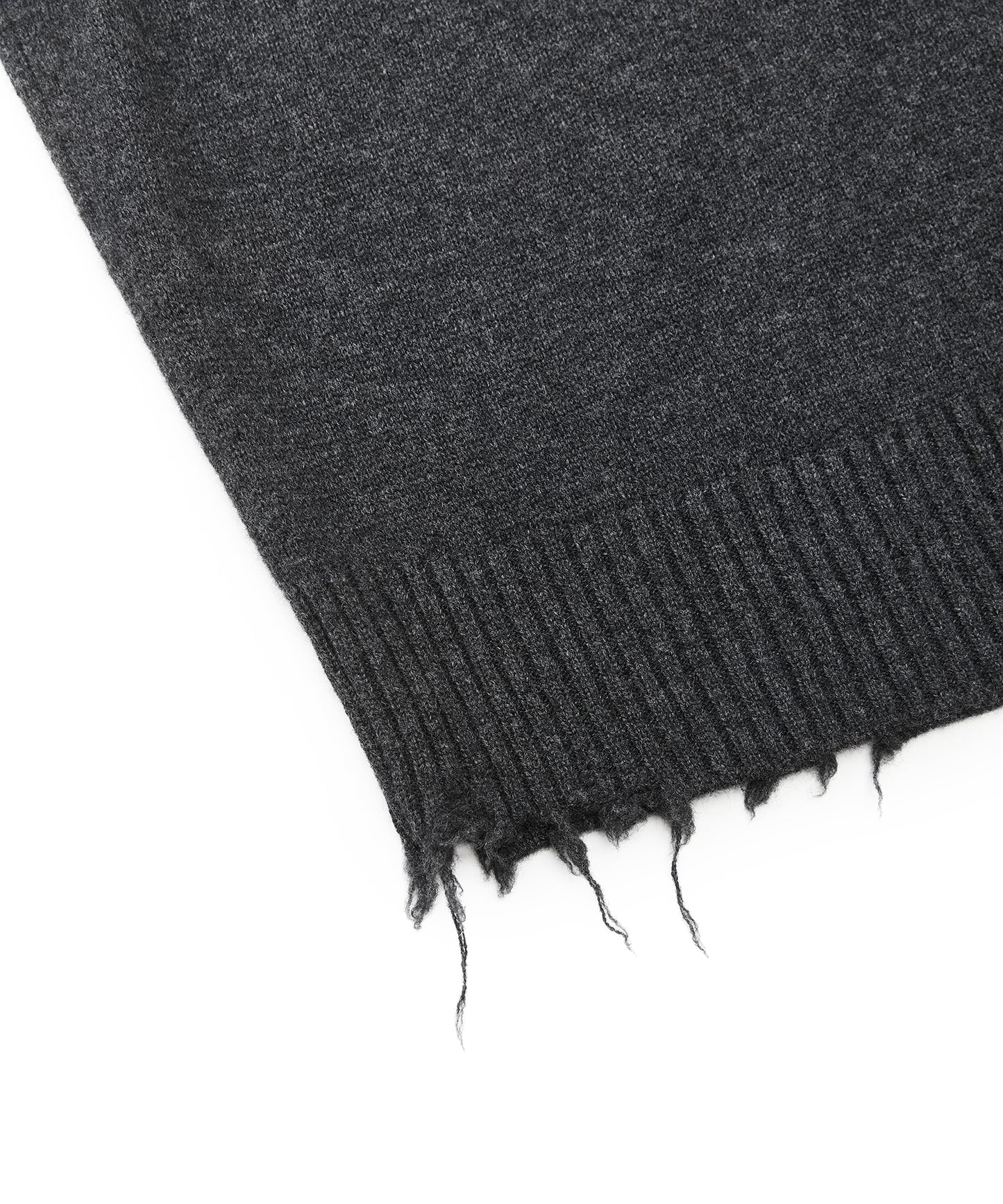 Distressed High-neck Sweater