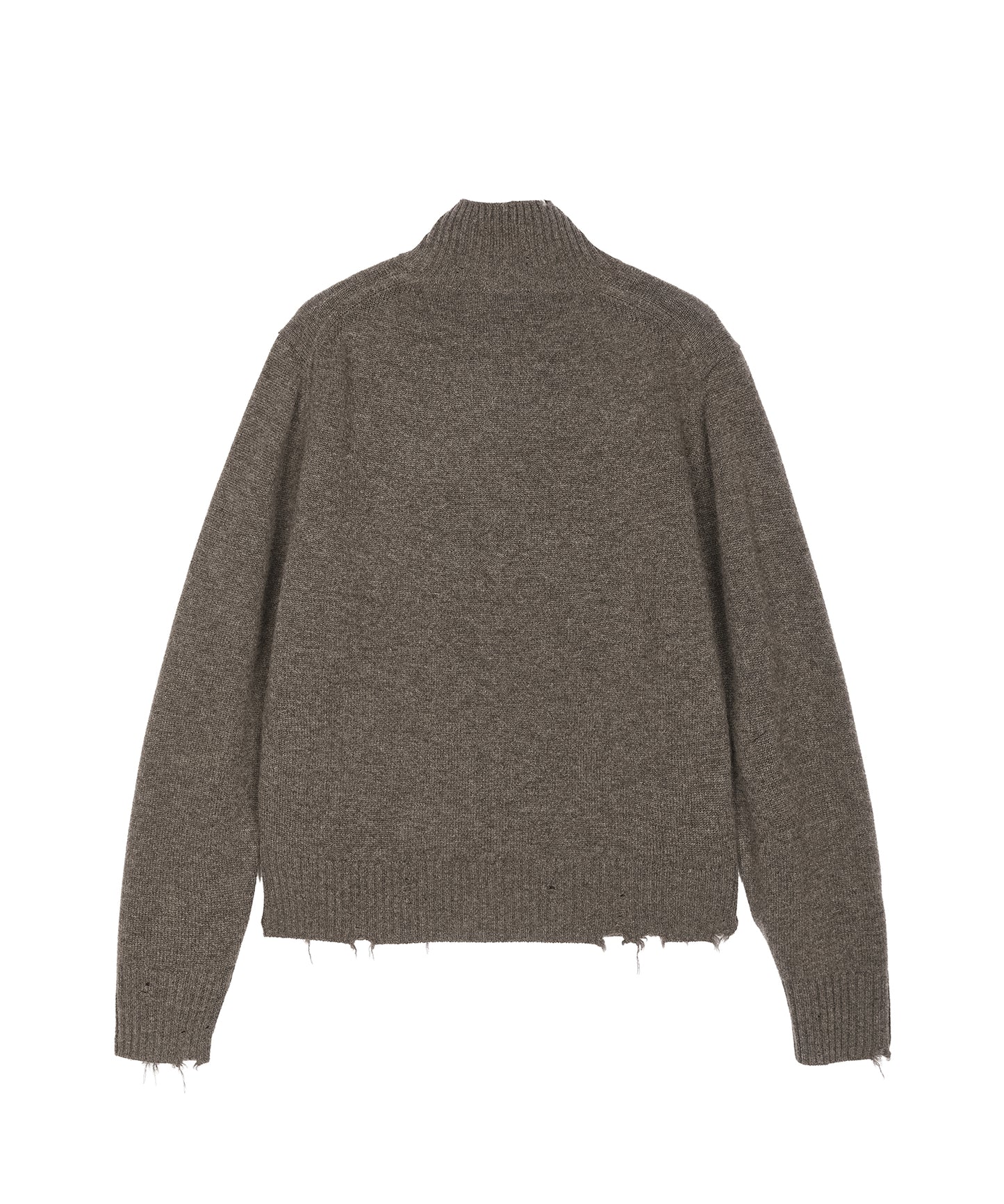Distressed High-neck Sweater