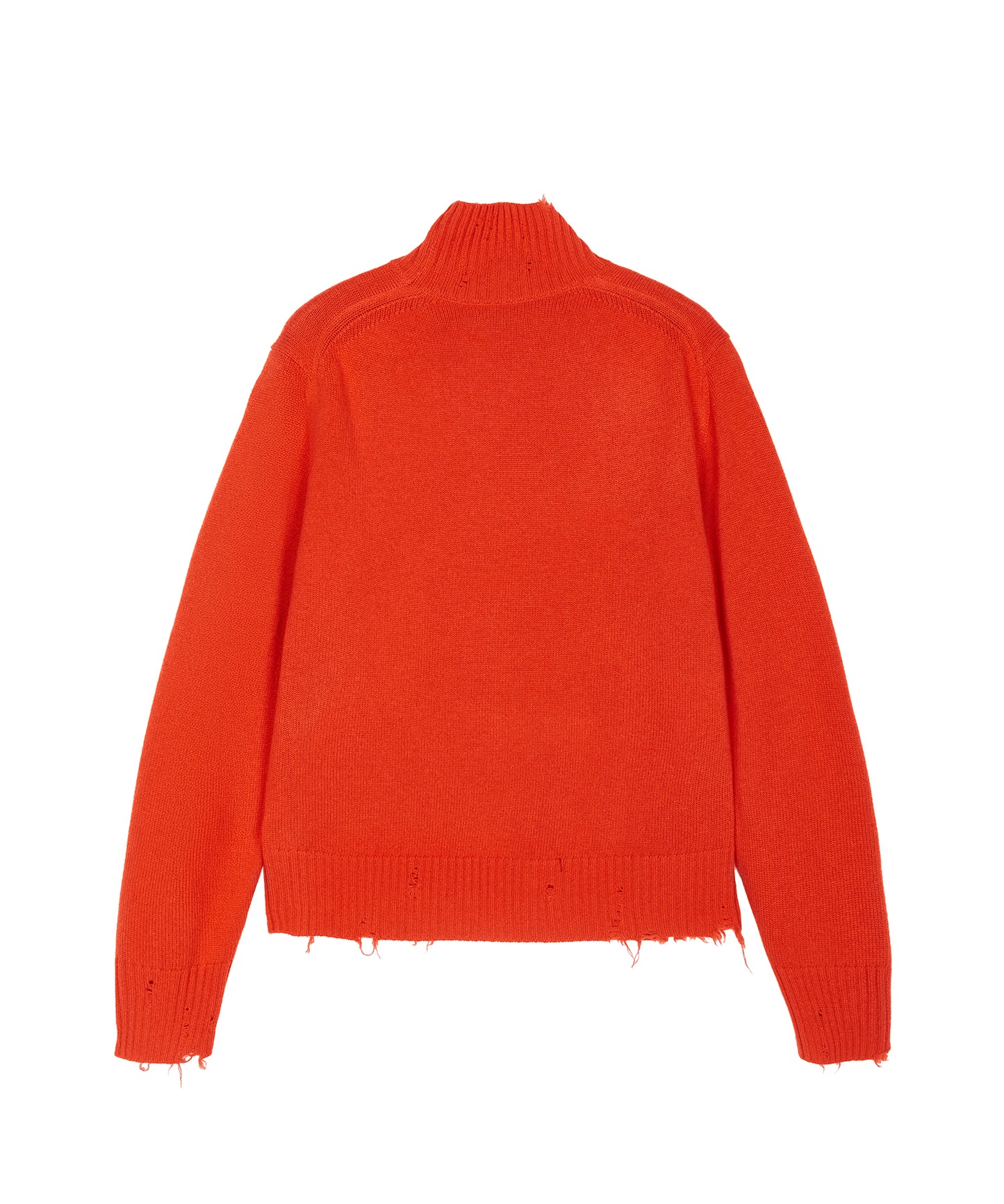 Distressed High-neck Sweater