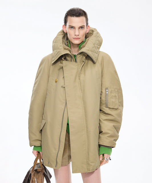 Military-inspired Down Coat