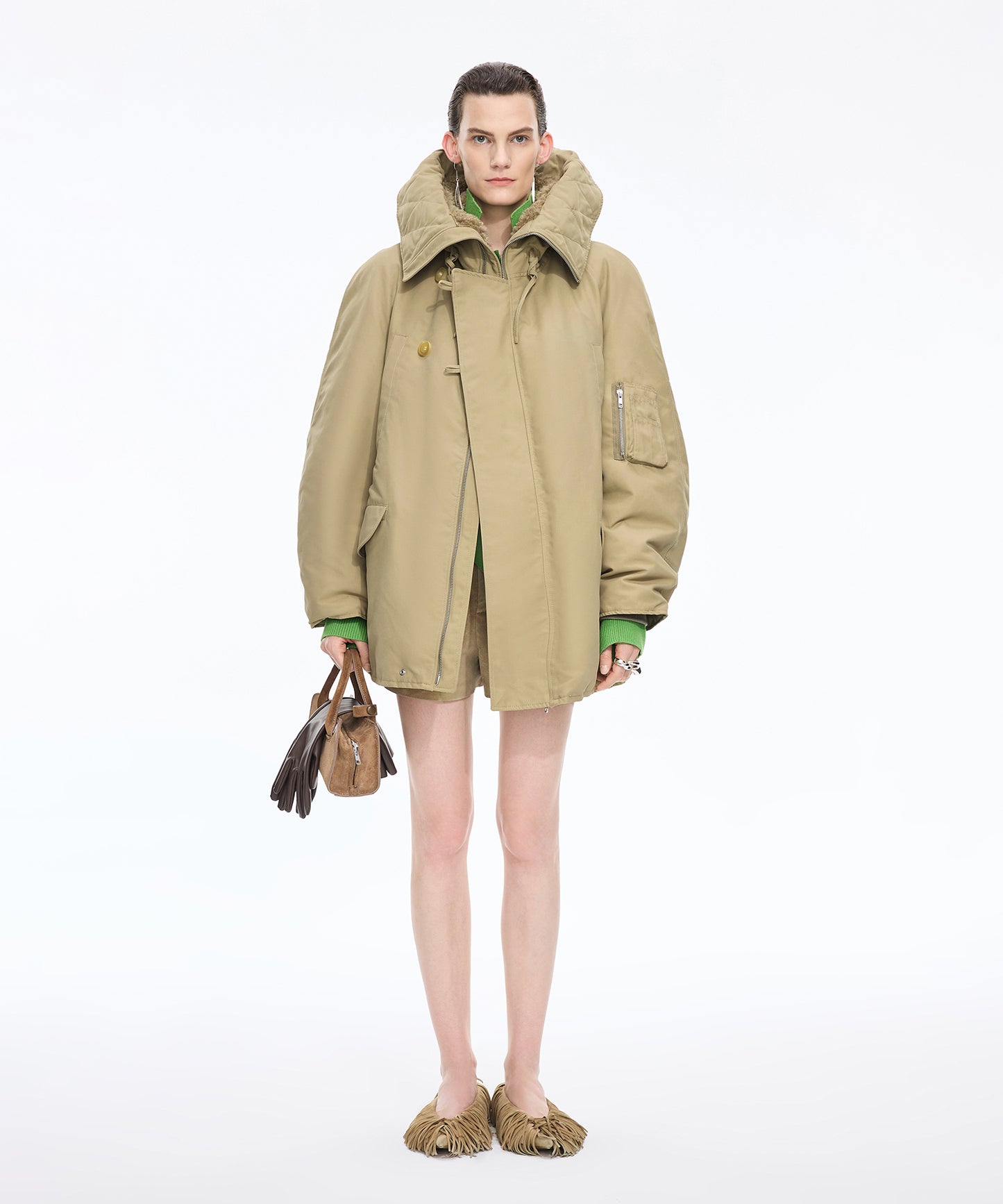 Military-inspired Down Coat