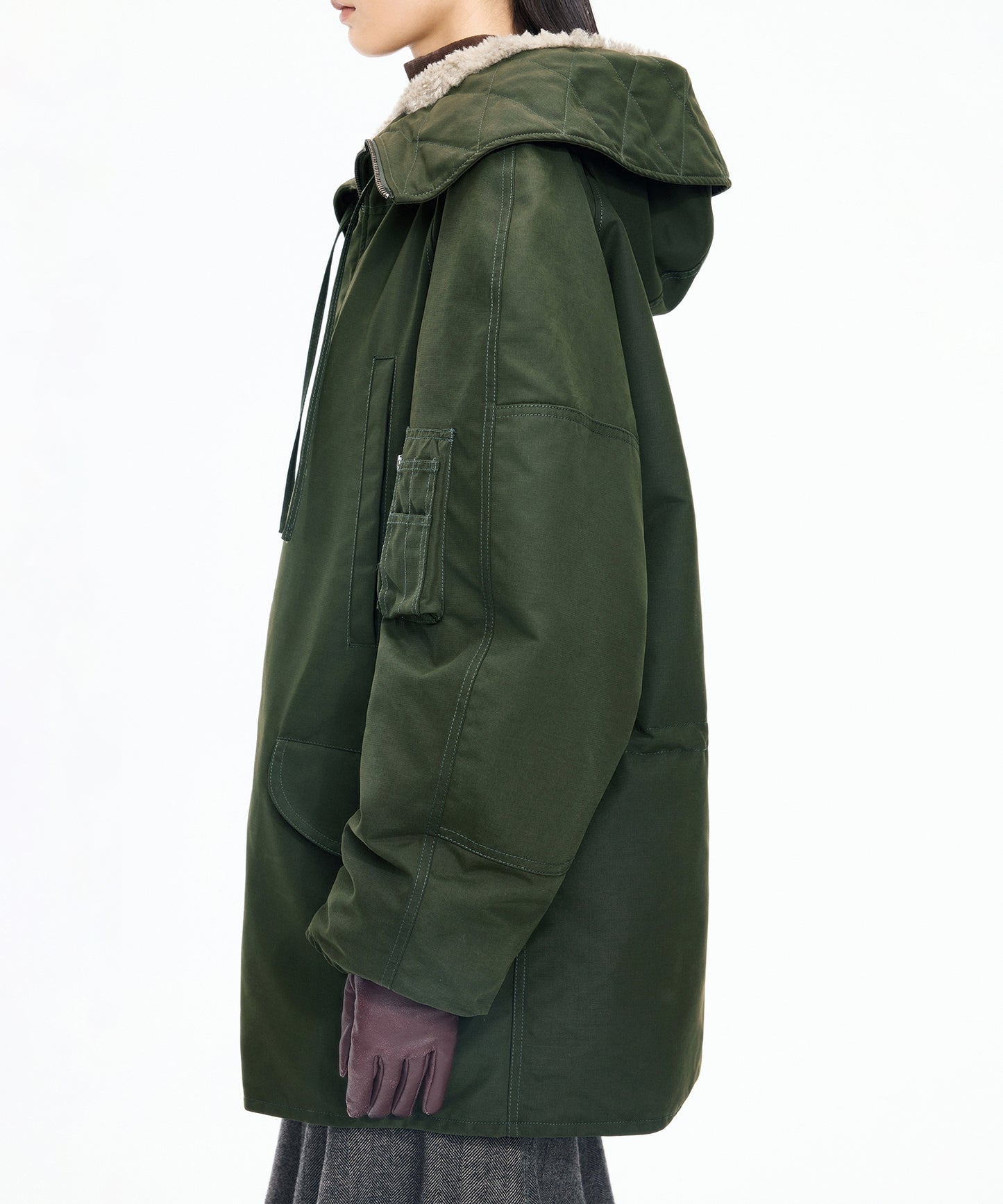 Military-inspired Down Coat