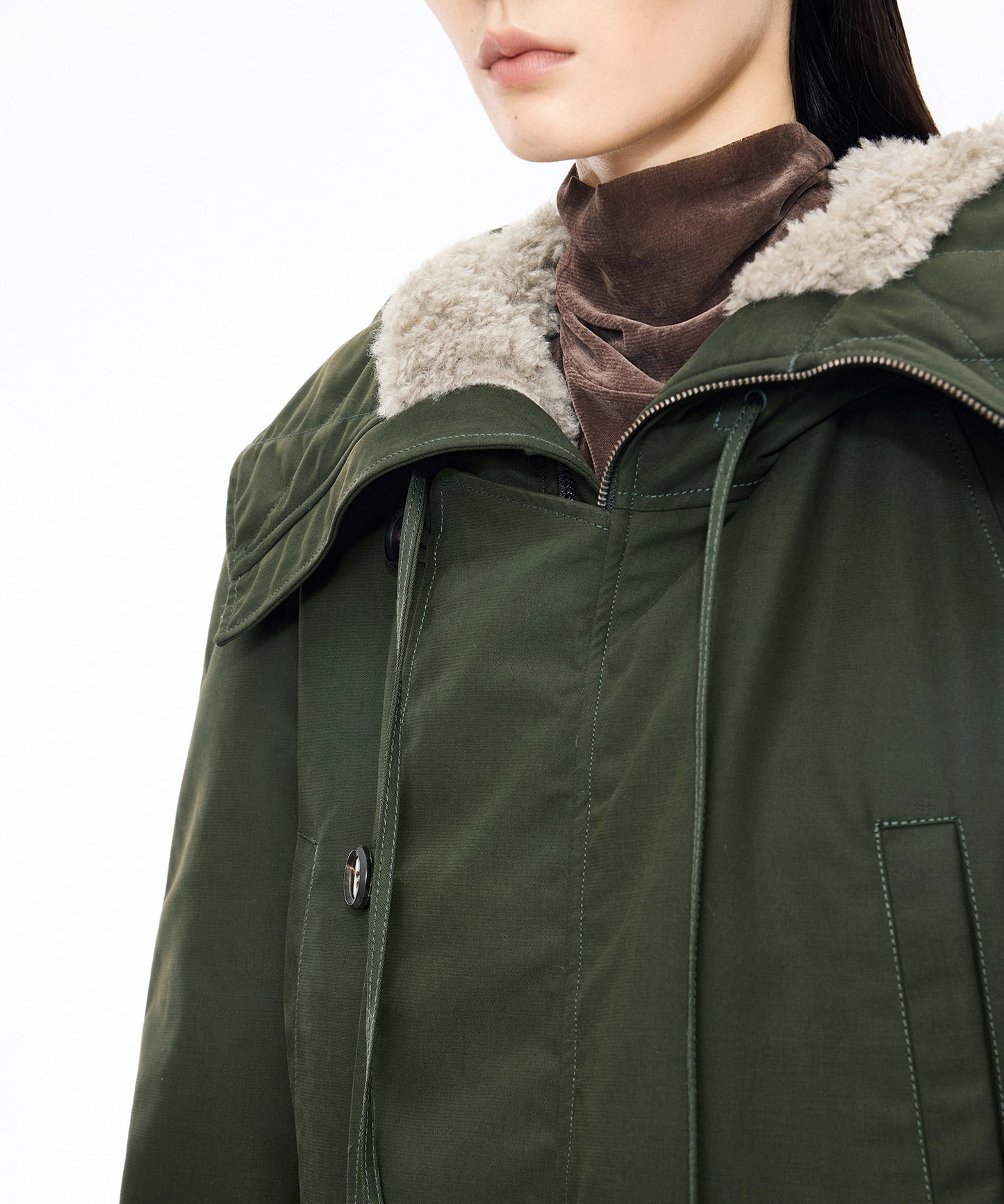 Military-inspired Down Coat