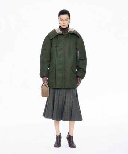 Military-inspired Down Coat