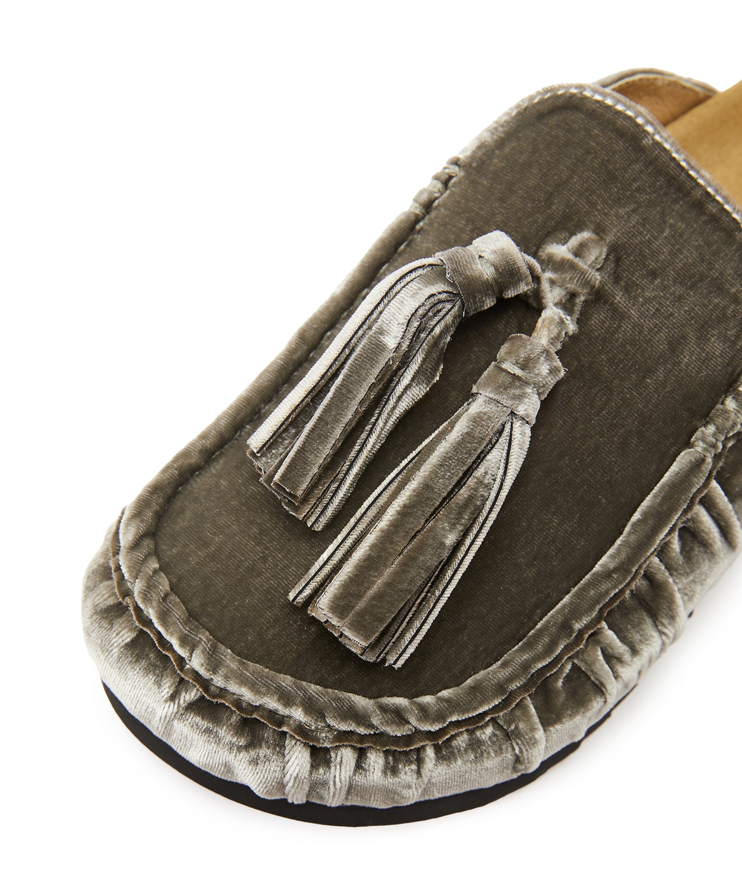 Tassel Velvet Slip-Ons