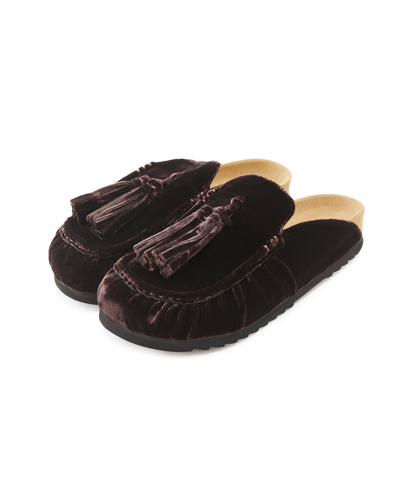 Tassel Velvet Slip-Ons