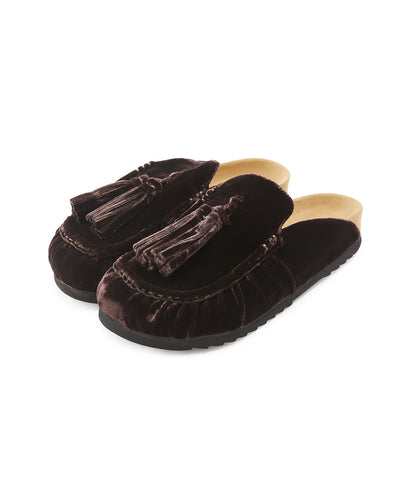 Tassel Velvet Slip-Ons