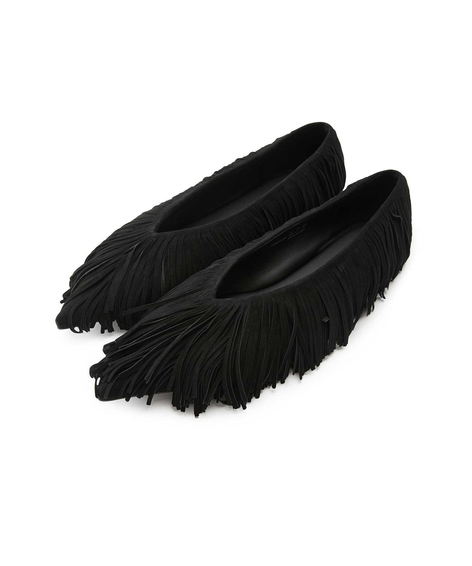 Suede Fringe Flats