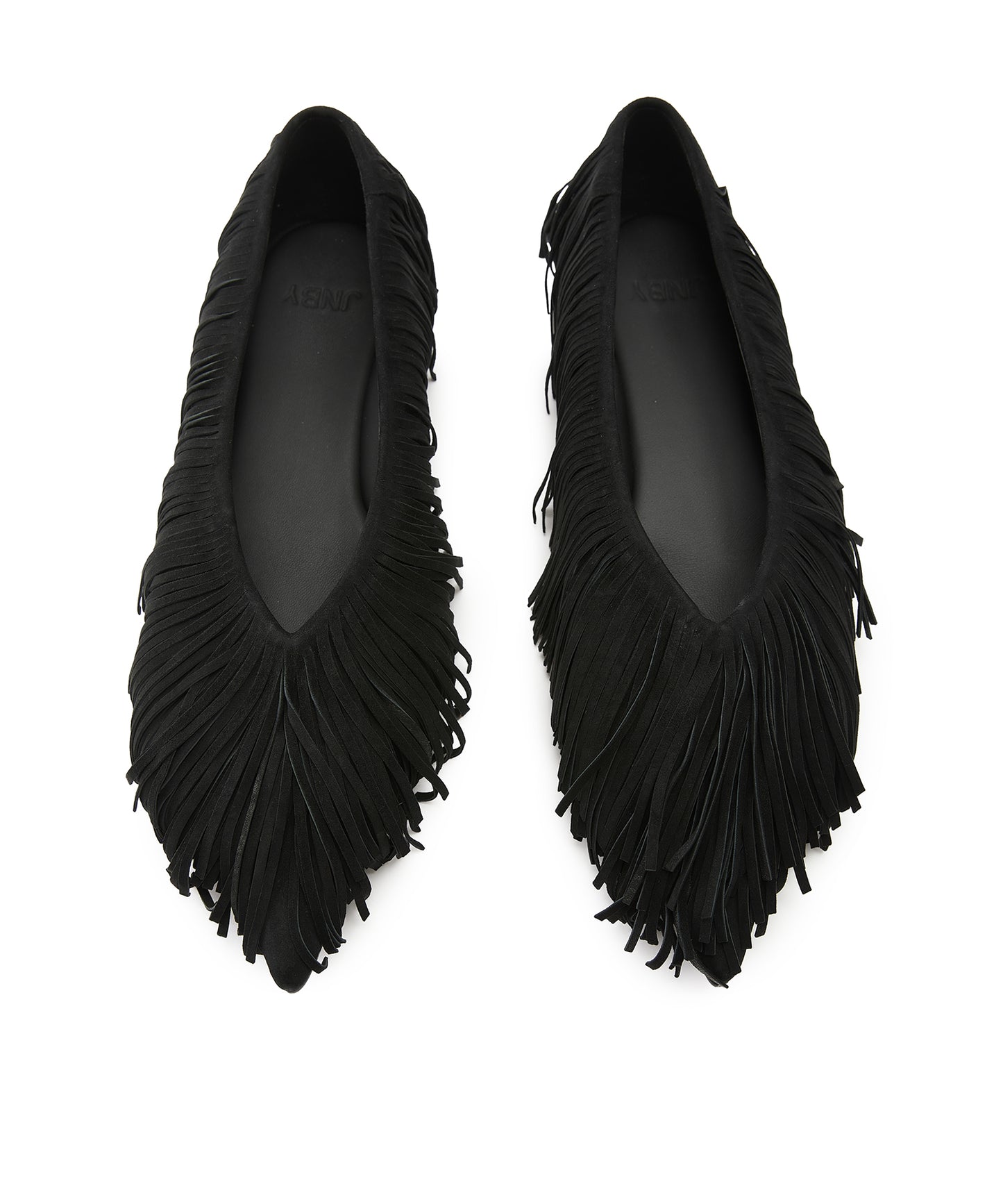 Suede Fringe Flats
