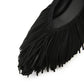 Suede Fringe Flats