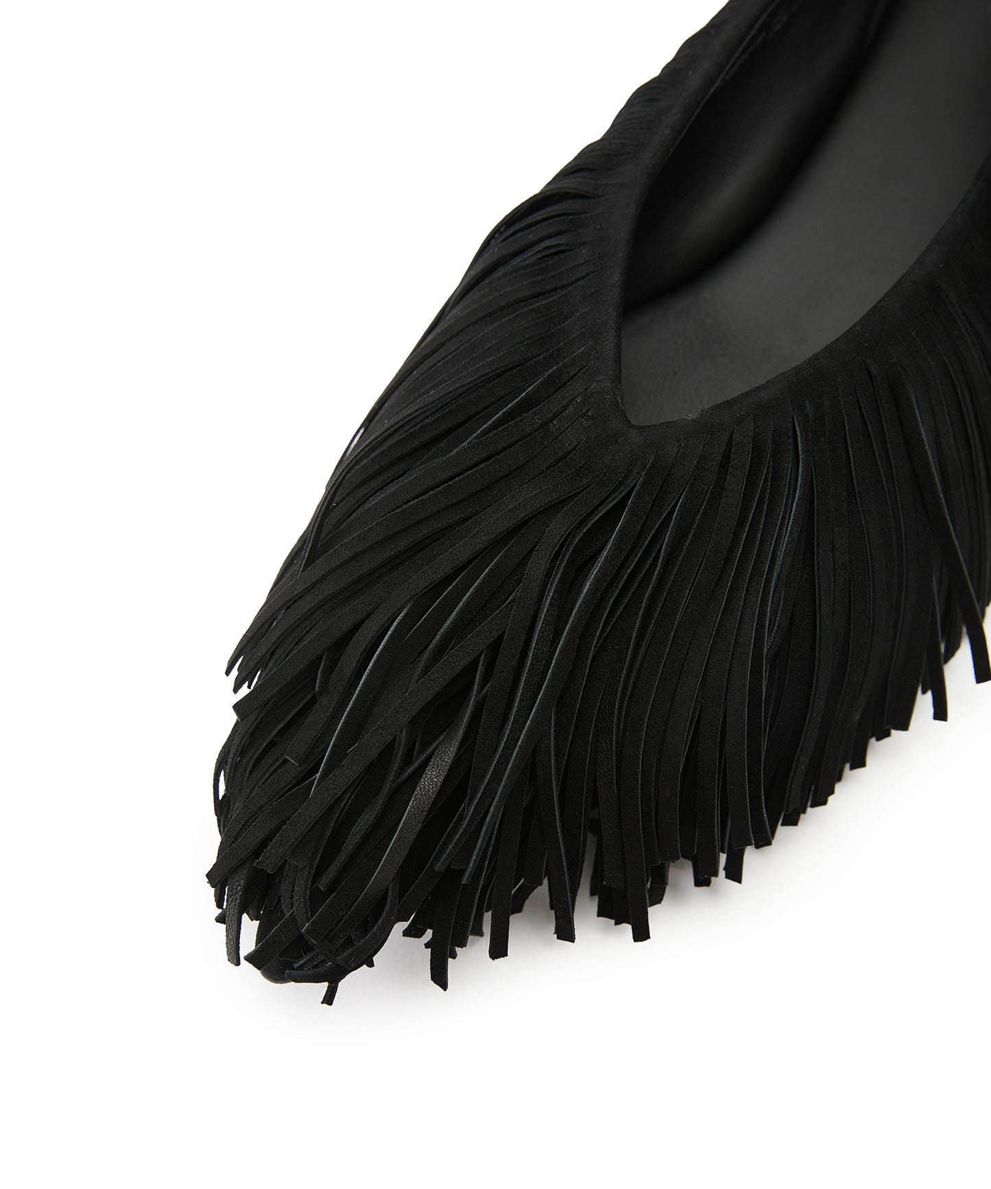 Suede Fringe Flats