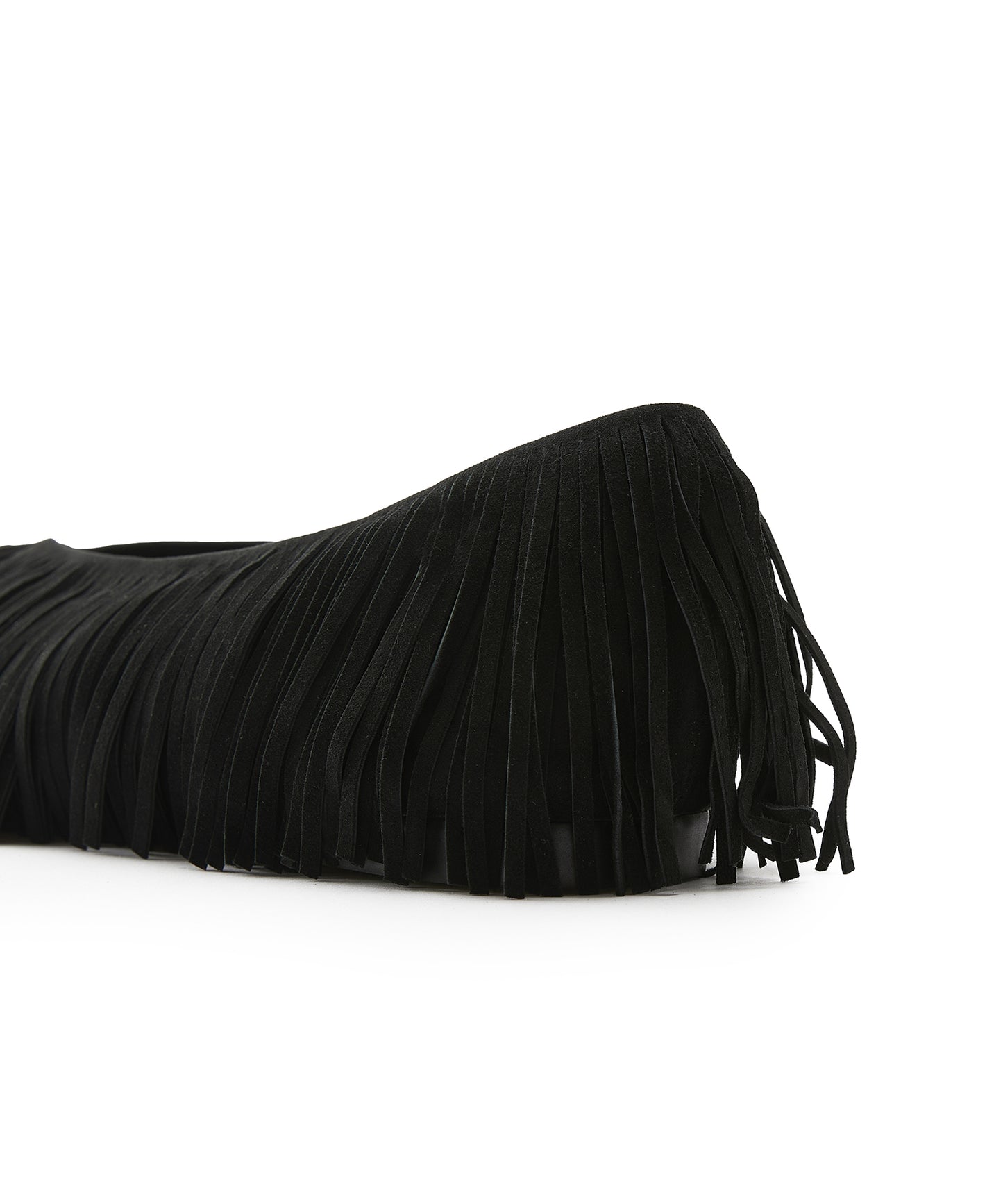 Suede Fringe Flats