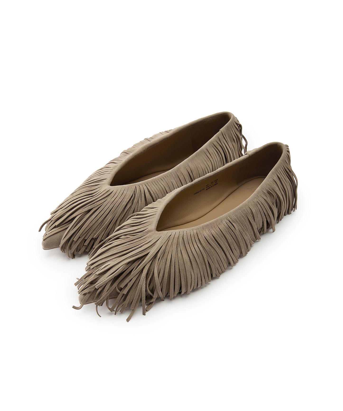 Suede Fringe Flats