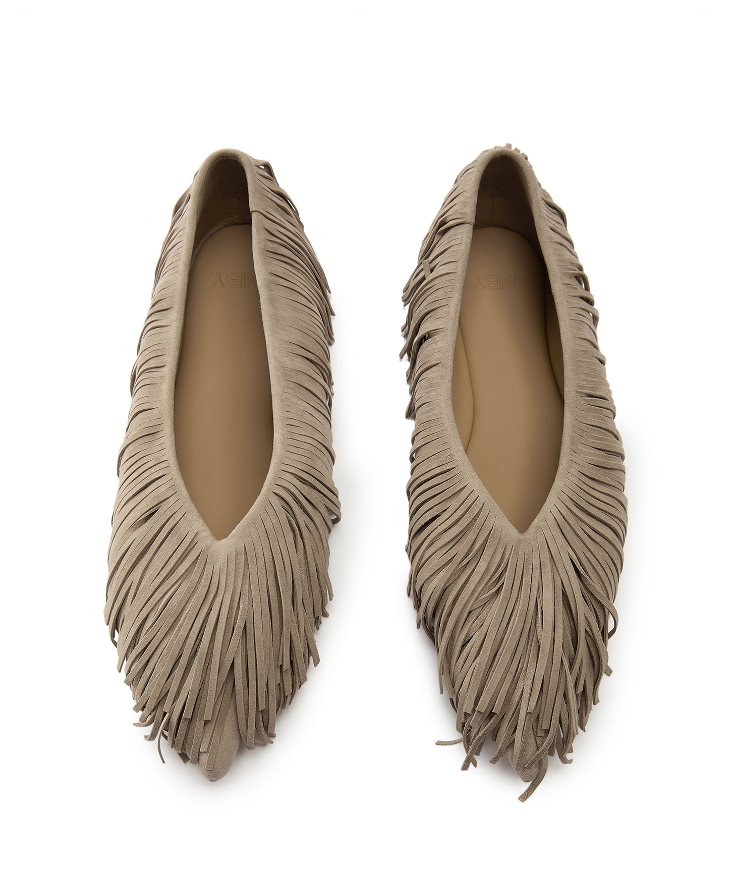 Suede Fringe Flats