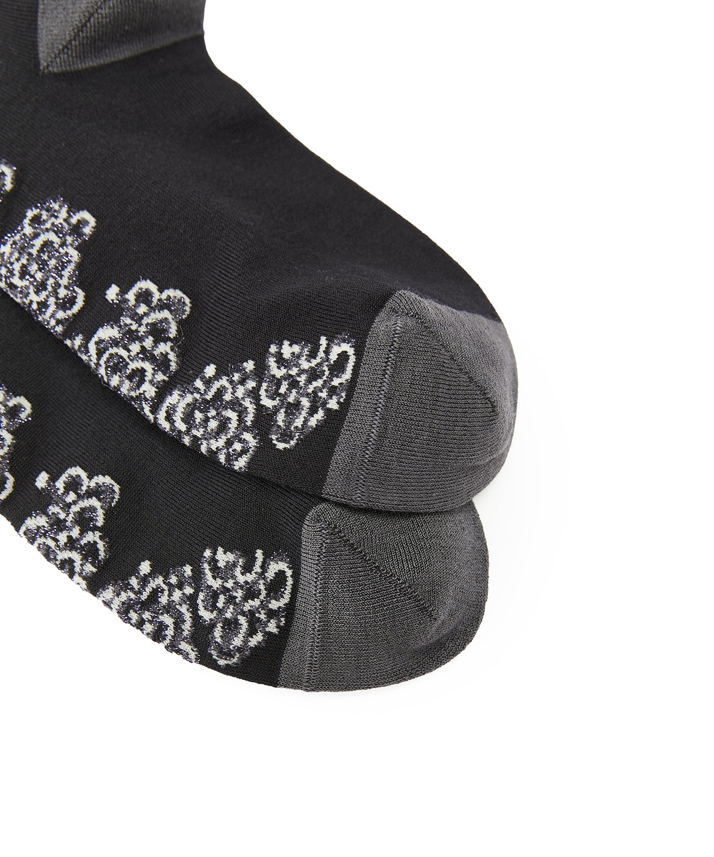 Floral Shimmer Knee Socks