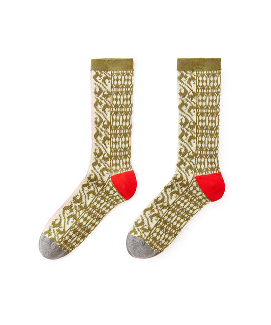 Geometric Jacquard Socks