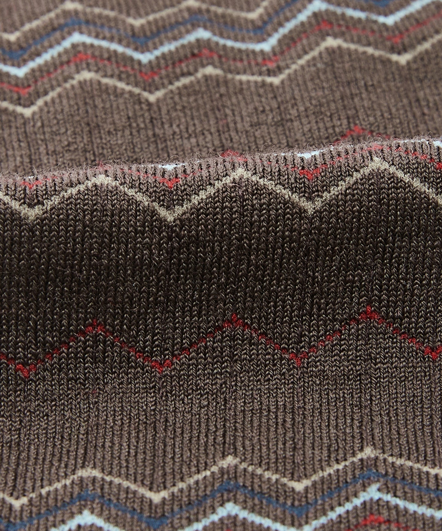 Zigzag Jacquard Wool Socks