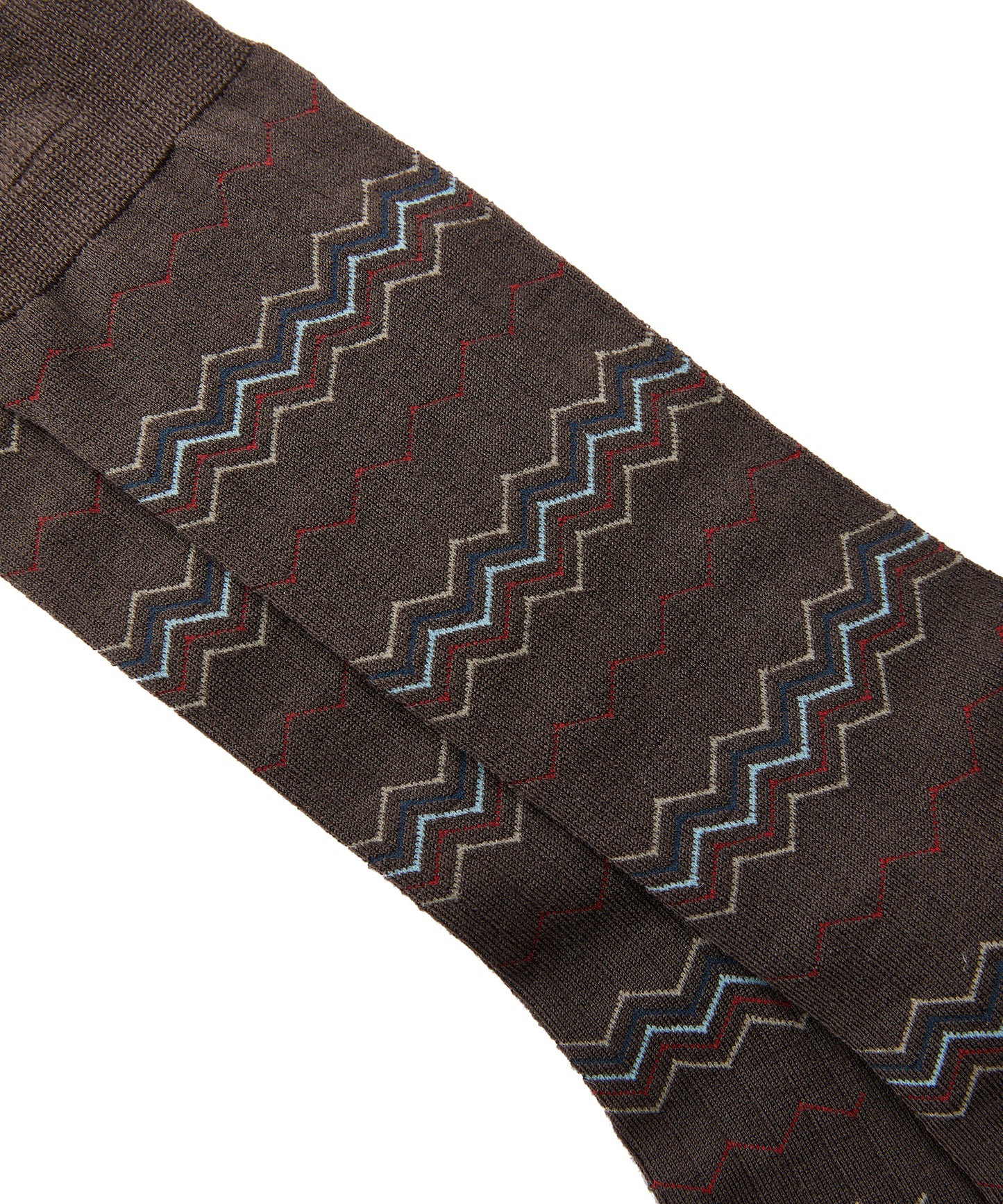 Zigzag Jacquard Wool Socks