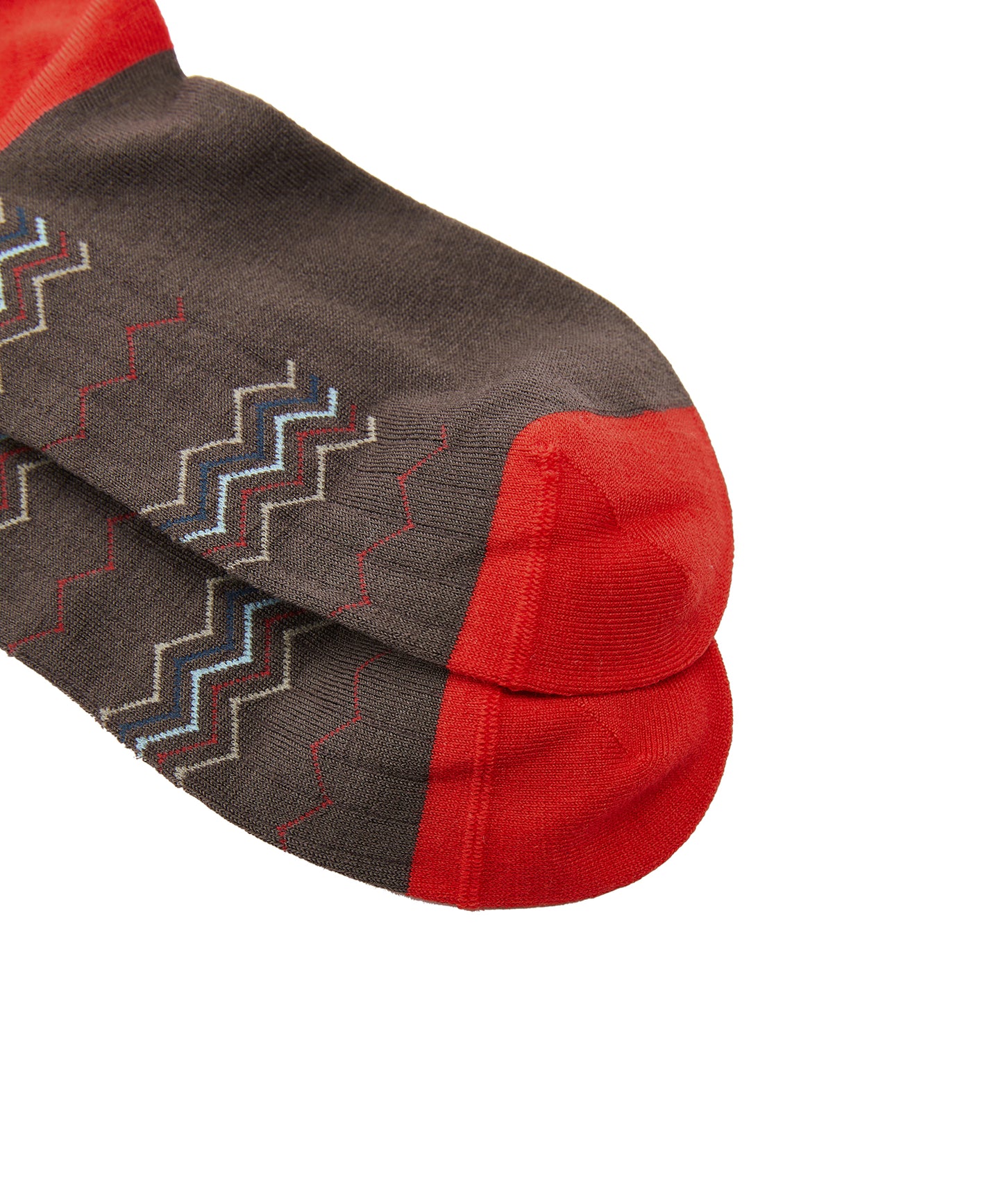 Zigzag Jacquard Wool Socks