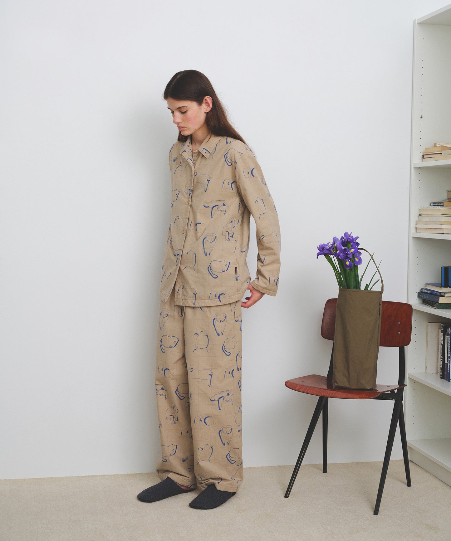 HOME Animal Check Fleece Shirt