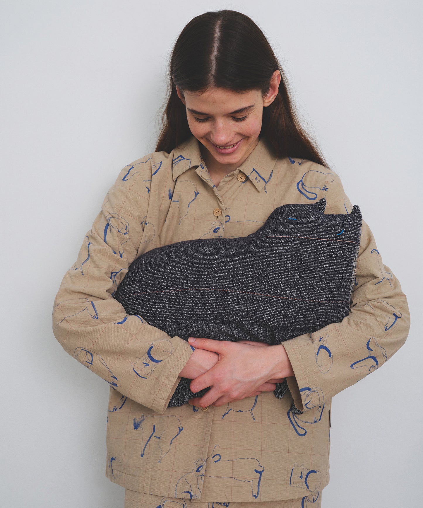 HOME Animal Check Fleece Shirt