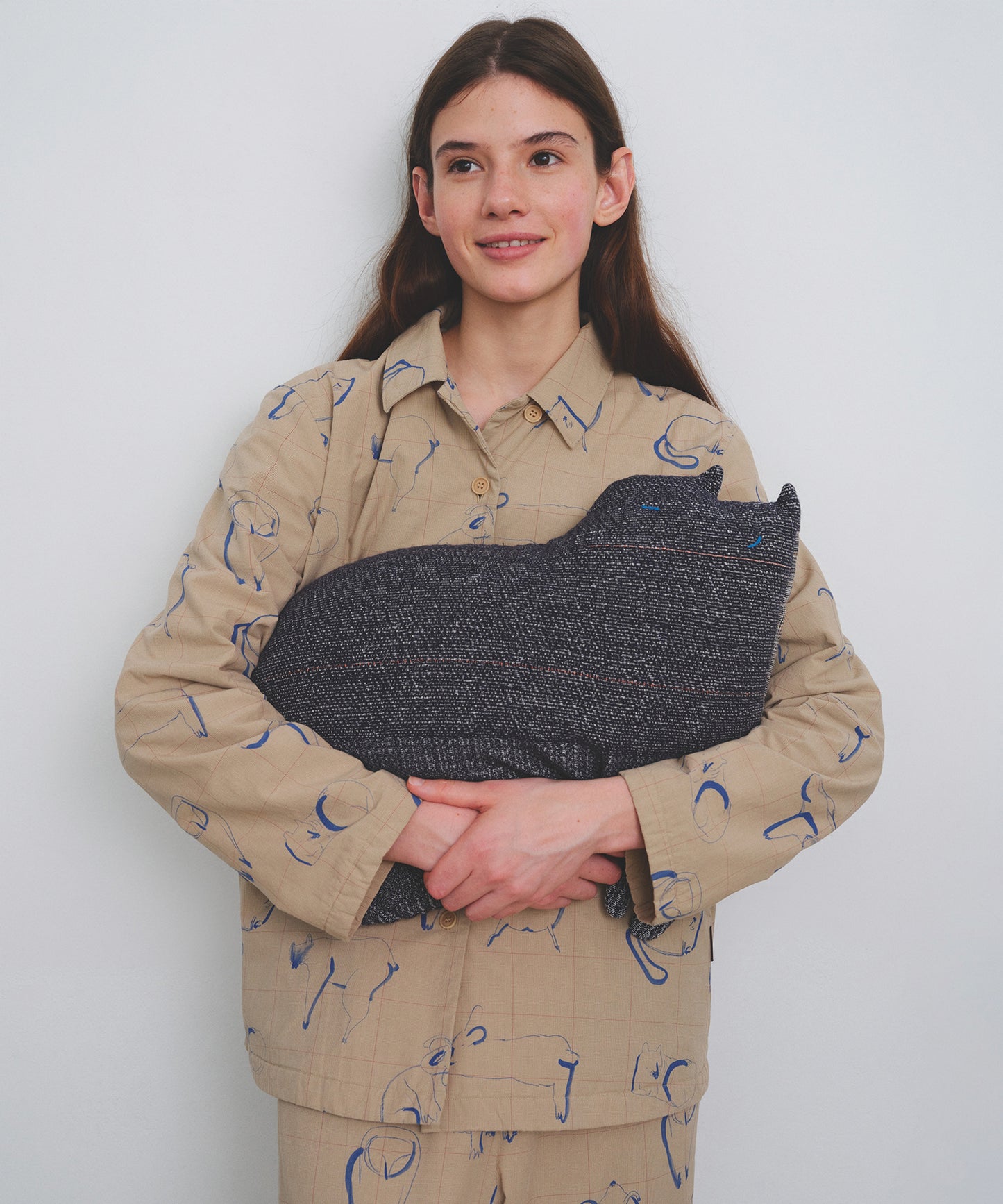 HOME Animal Check Fleece Shirt