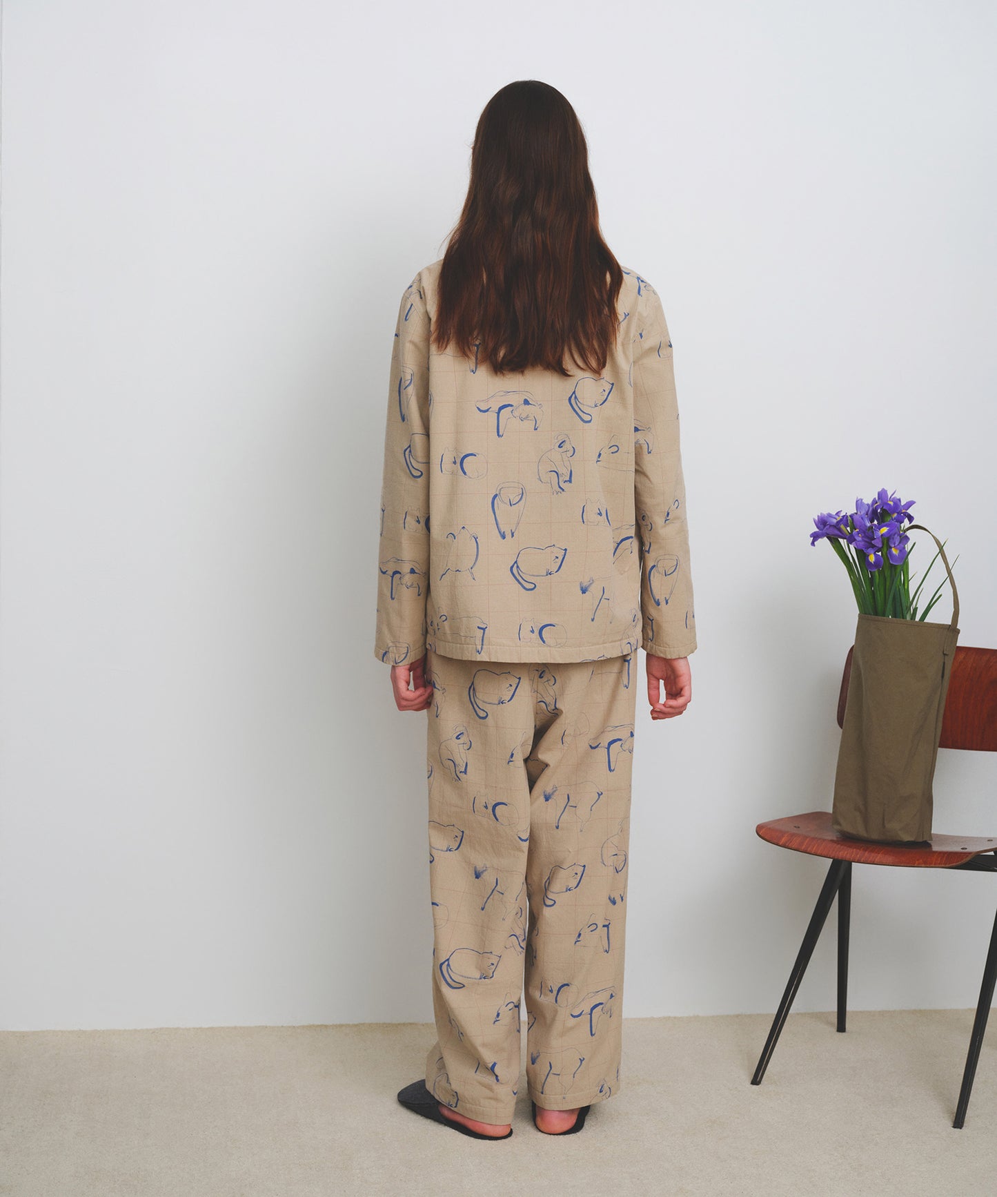 HOME Animal Check Fleece Shirt