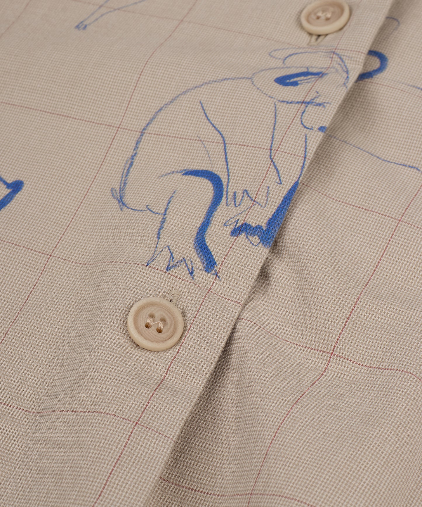 HOME Animal Check Fleece Shirt