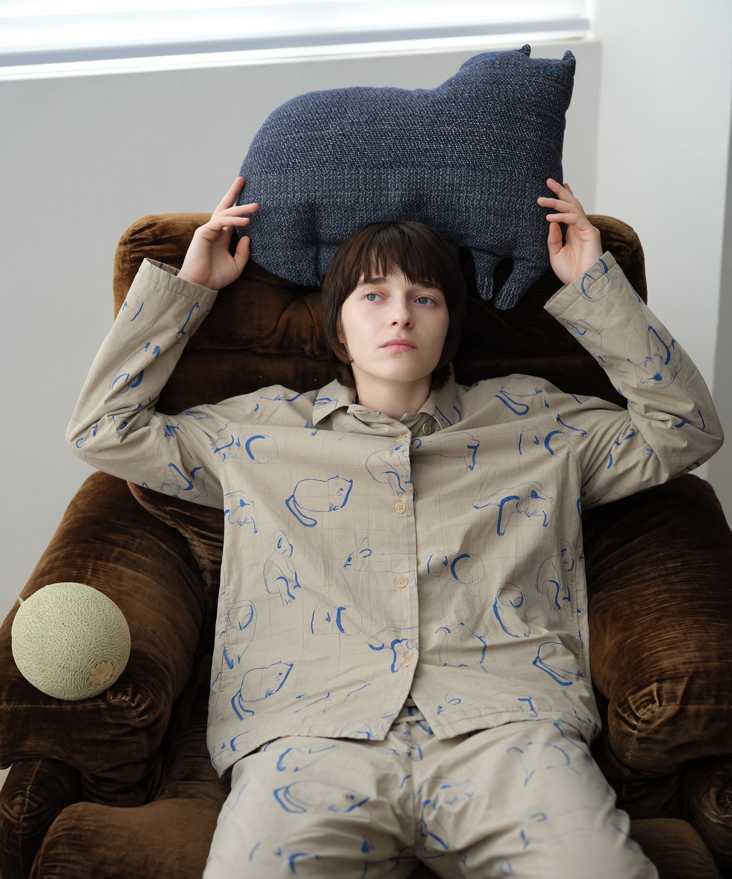 HOME Animal Check Fleece Shirt