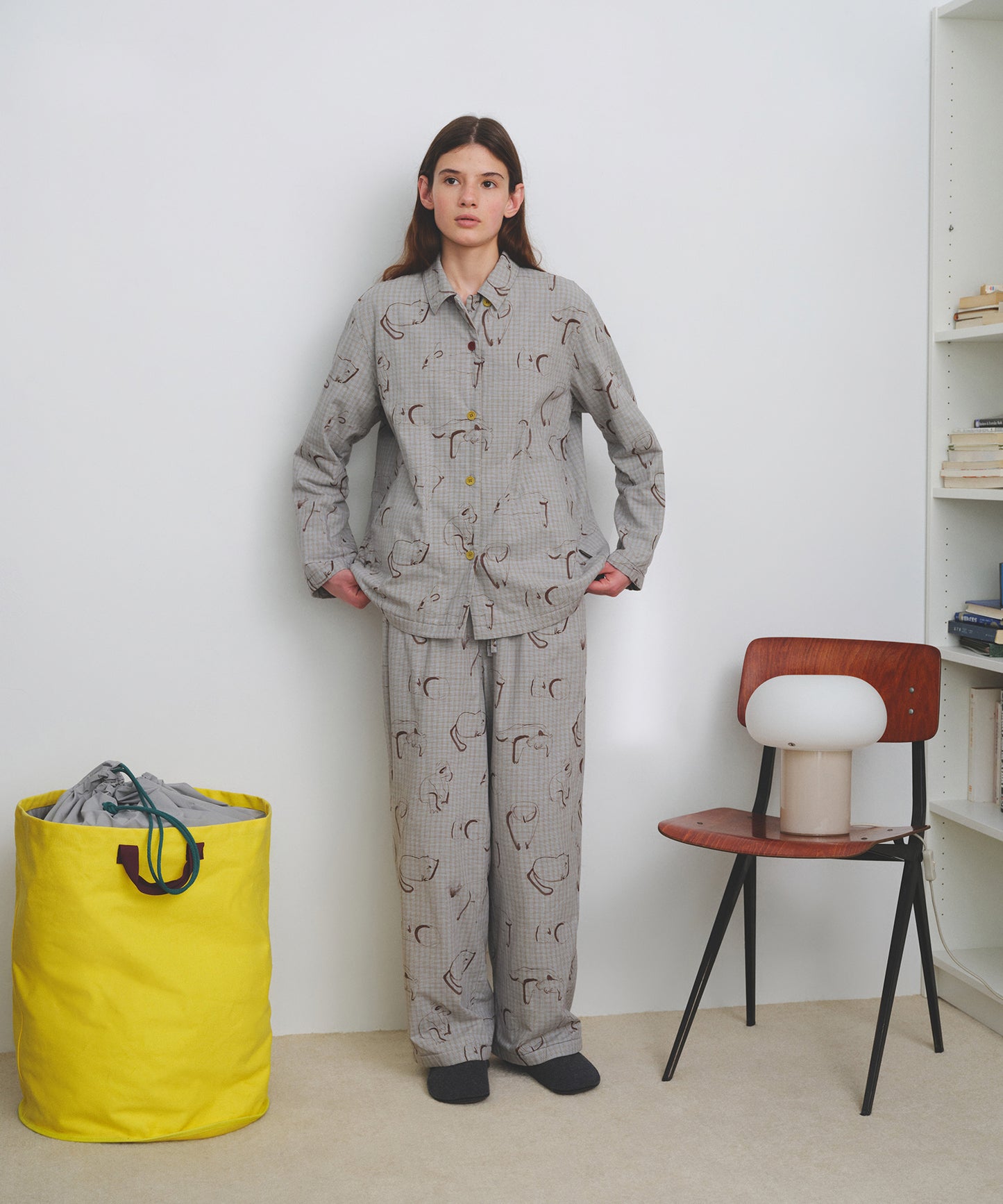 HOME Animal Check Fleece Shirt