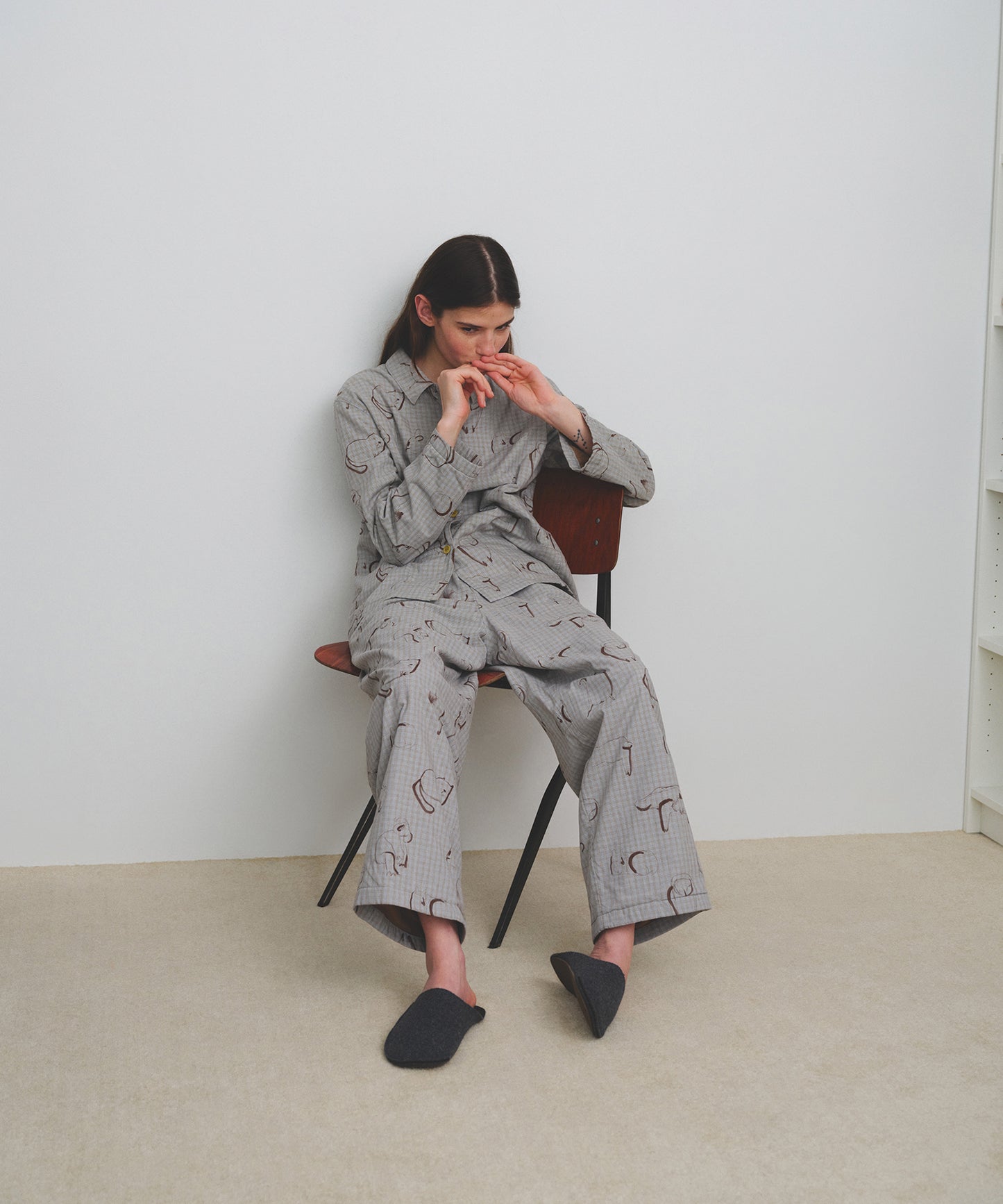 HOME Animal Check Fleece Shirt