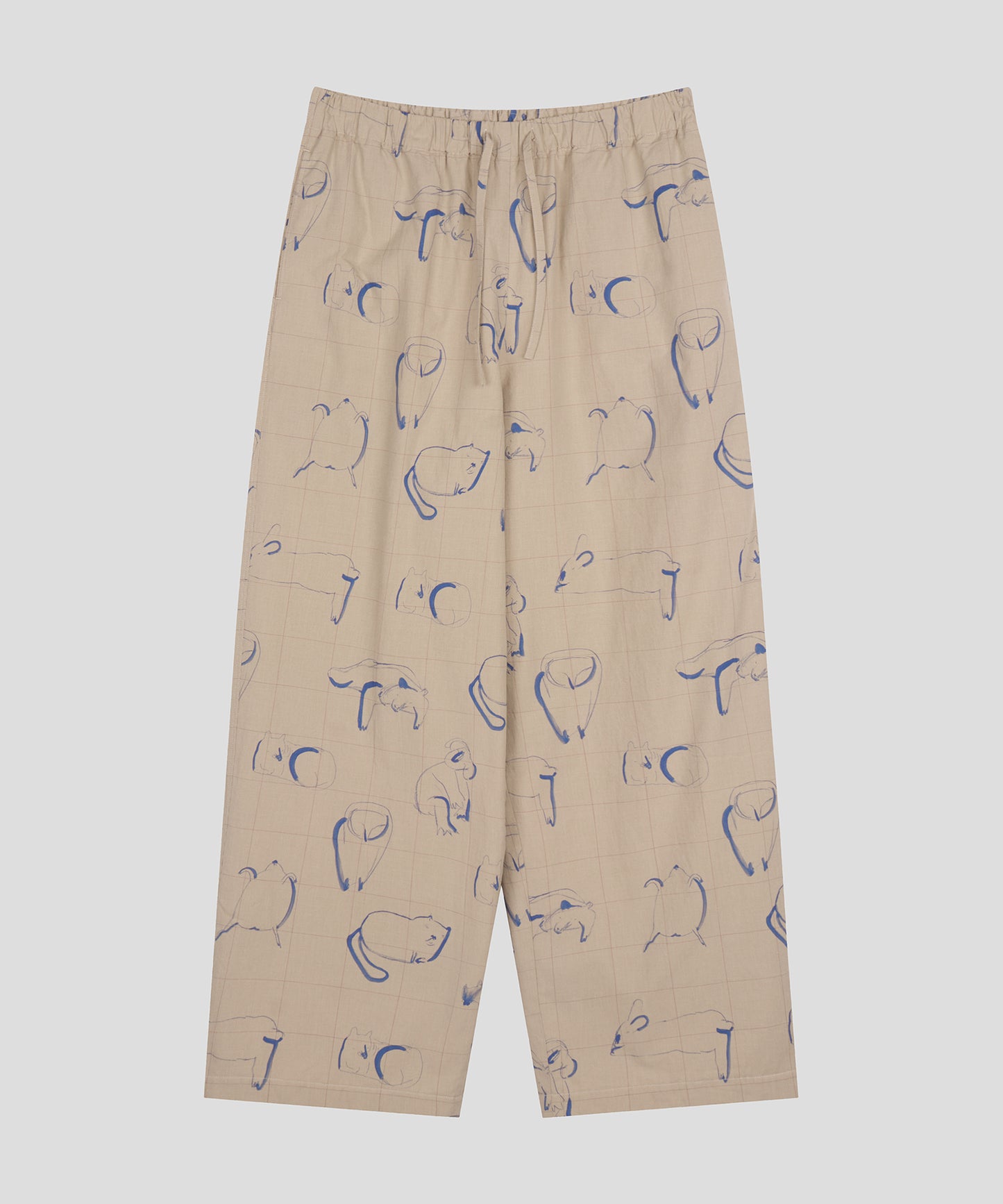 HOME Animal Check Fleece Pants