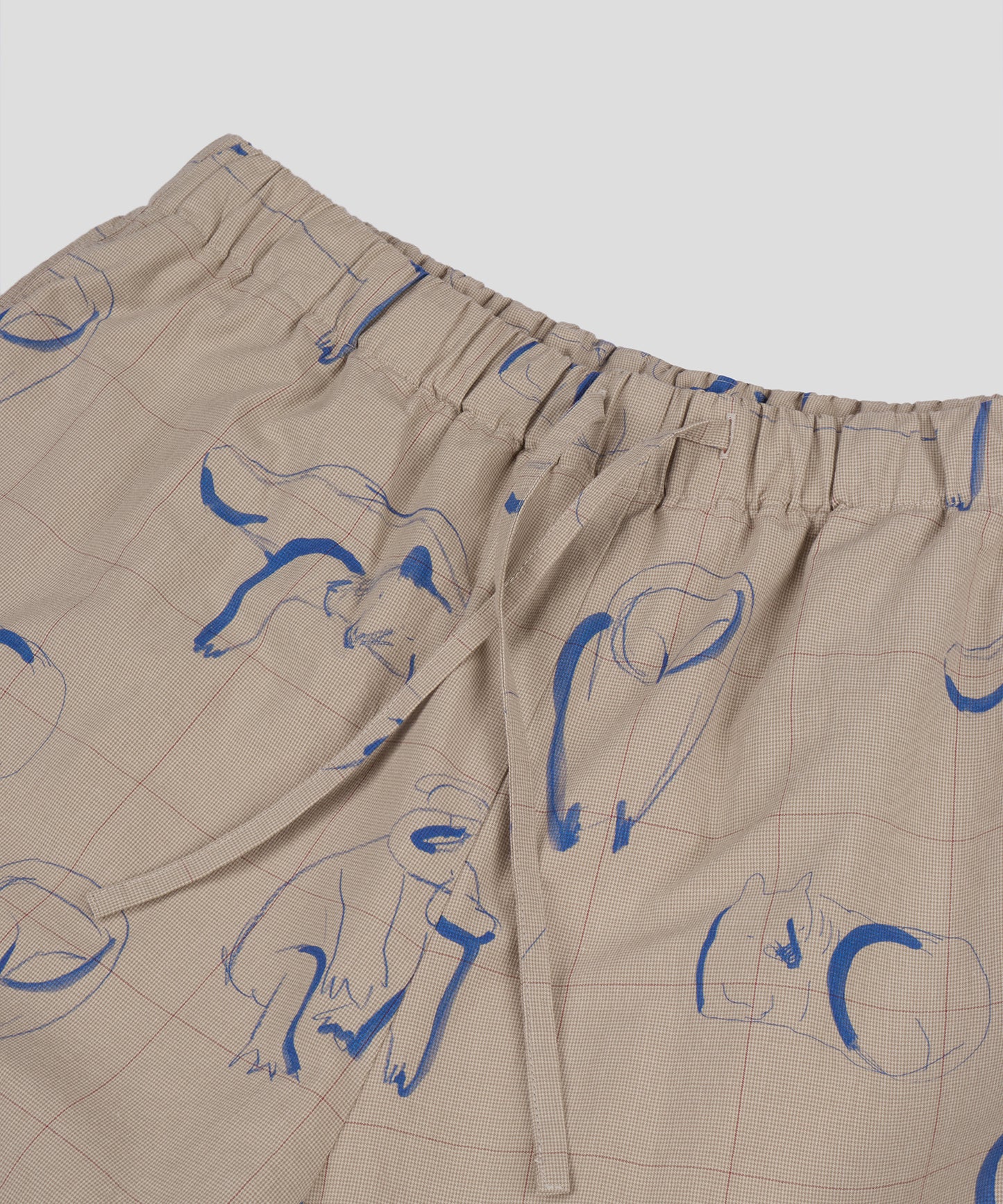 HOME Animal Check Fleece Pants