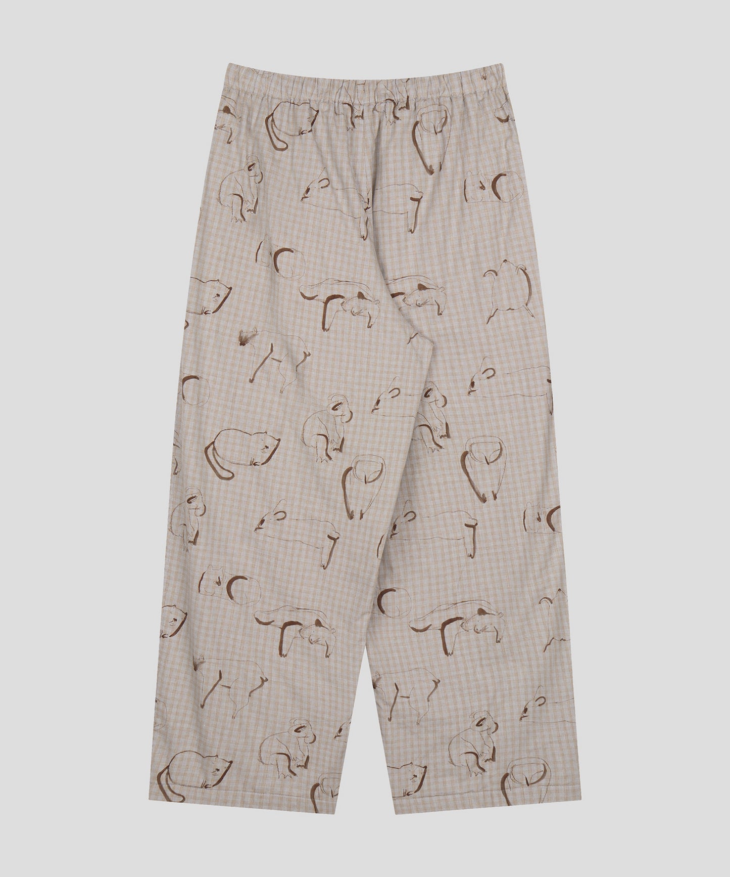 HOME Animal Check Fleece Pants