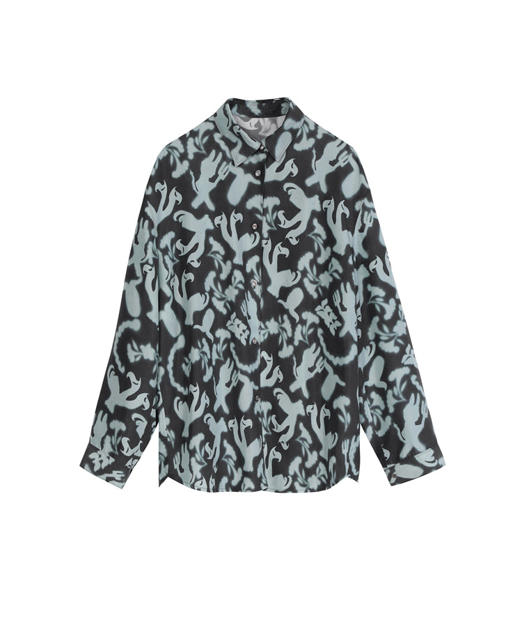 All-over Folklore Mexican-print Rayon-blend Shirt