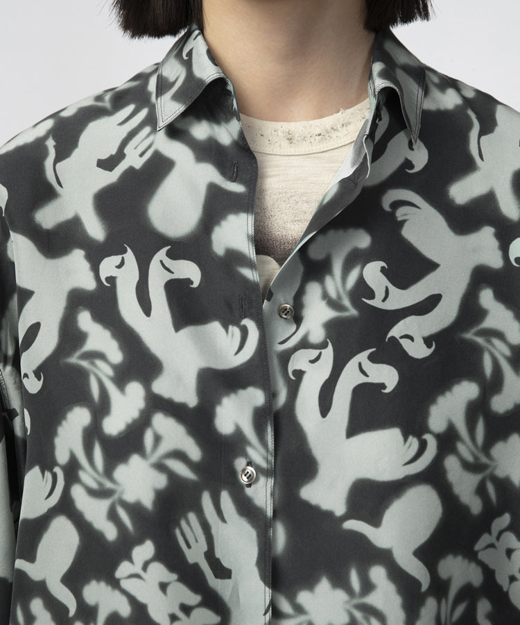 All-over Folklore Mexican-print Rayon-blend Shirt