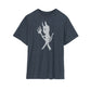 Distressed Folklore Silhouette Pattern T-shirt