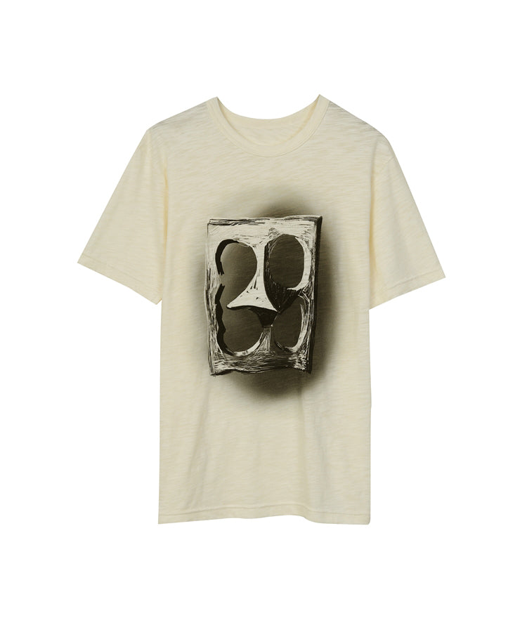 Abstract Loosefit Cotton-slub T-shirt