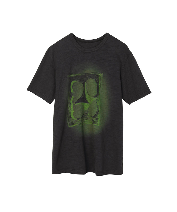 Abstract Loosefit Cotton-slub T-shirt