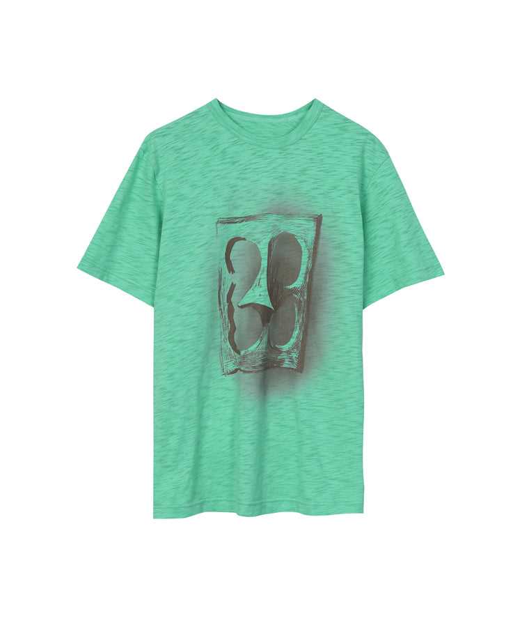 Abstract Loosefit Cotton-slub T-shirt