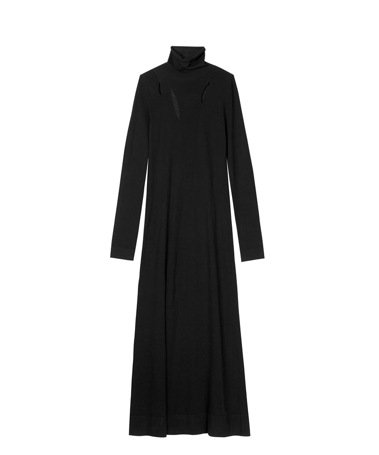 Long and Lean Structured Wool Dress