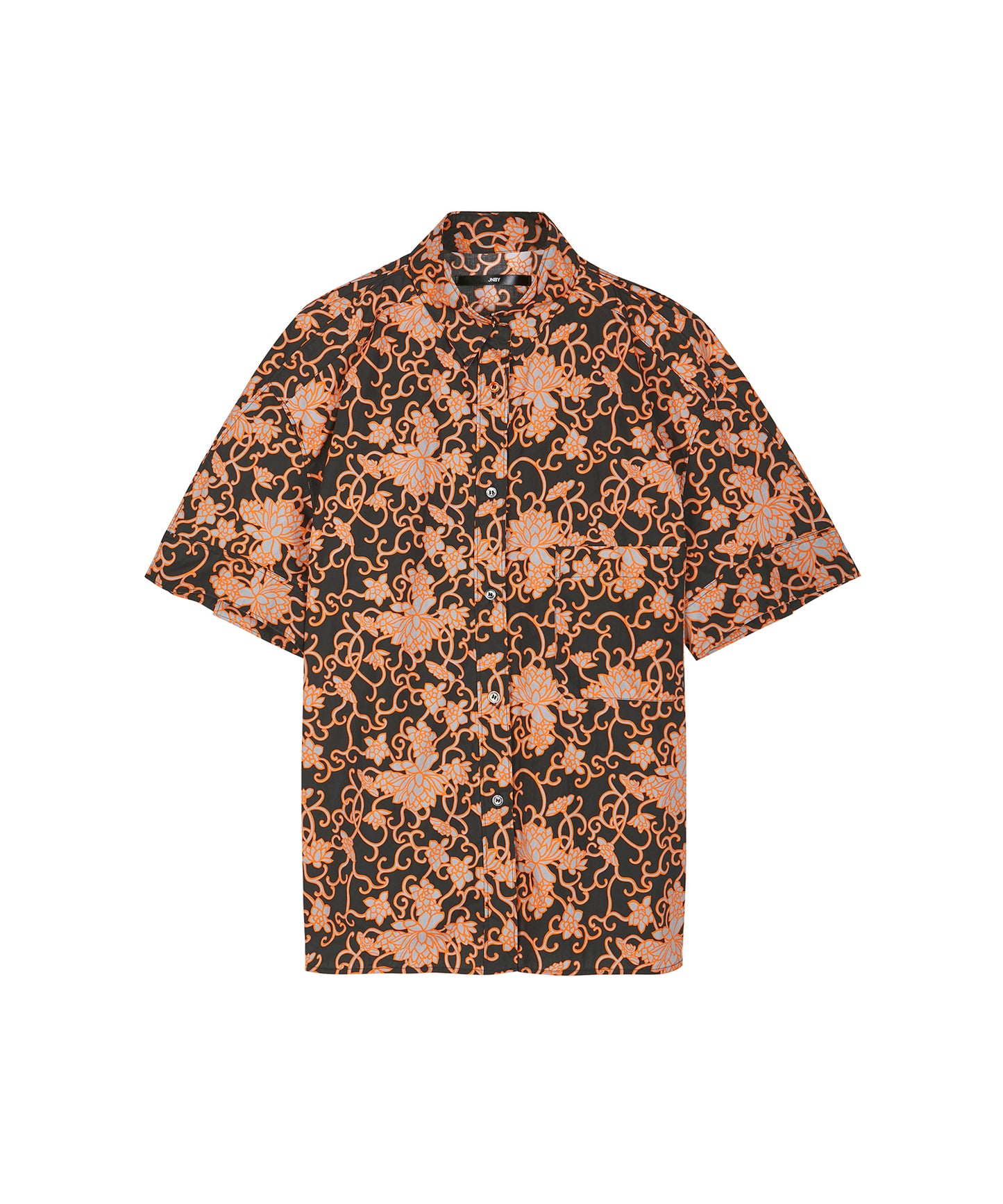 Art Lotus-print Cotton Shirt