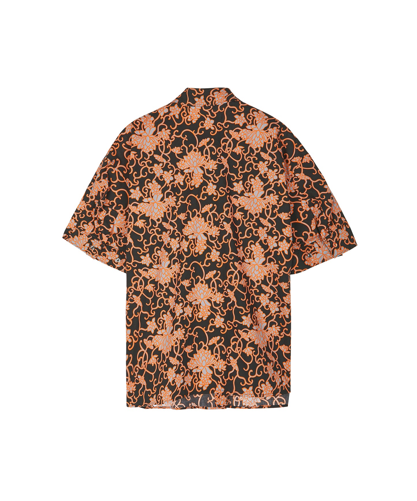 Art Lotus-print Cotton Shirt