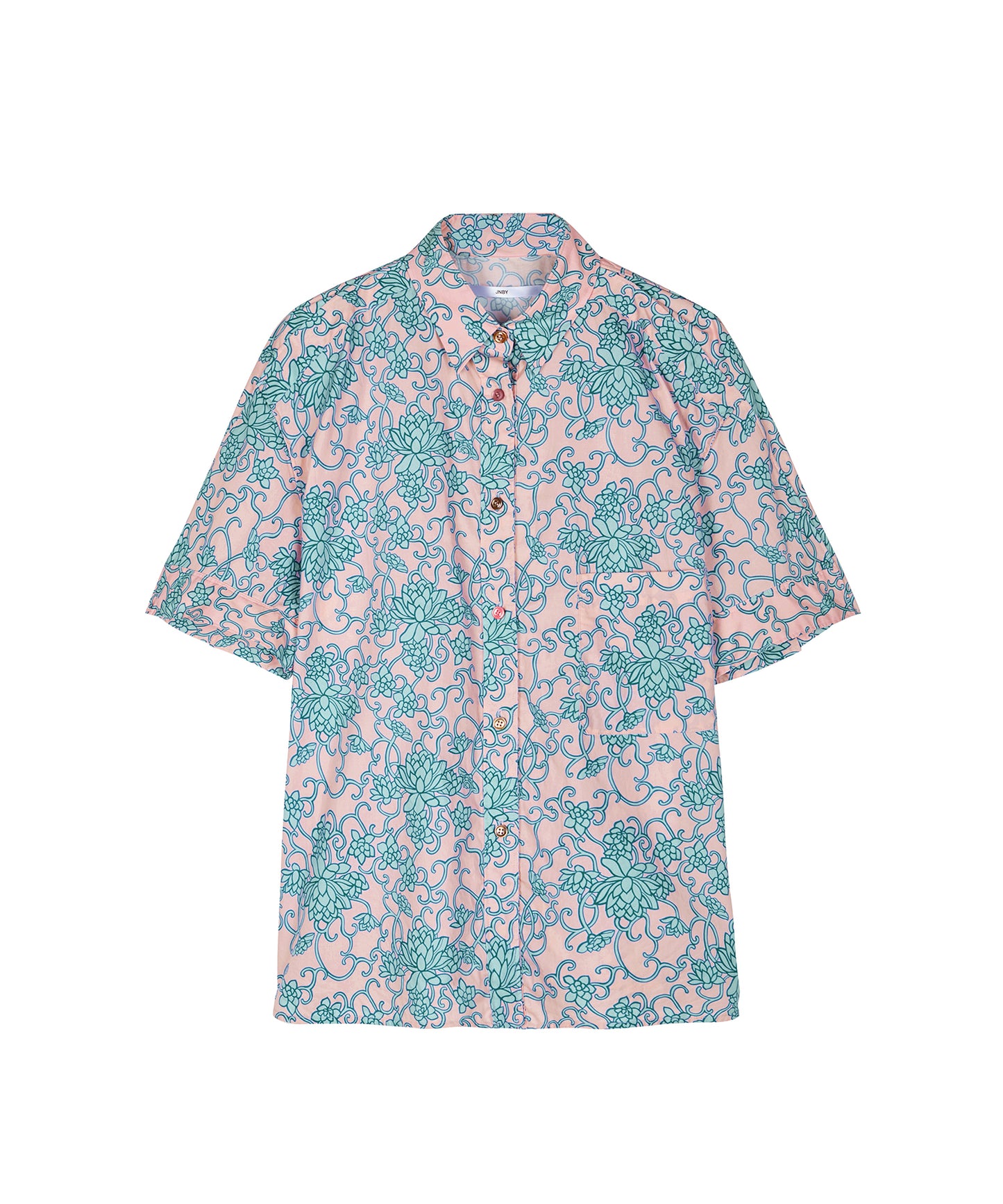 Art Lotus-print Cotton Shirt