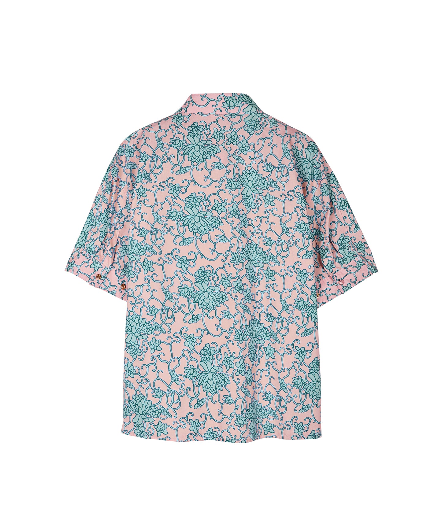 Art Lotus-print Cotton Shirt