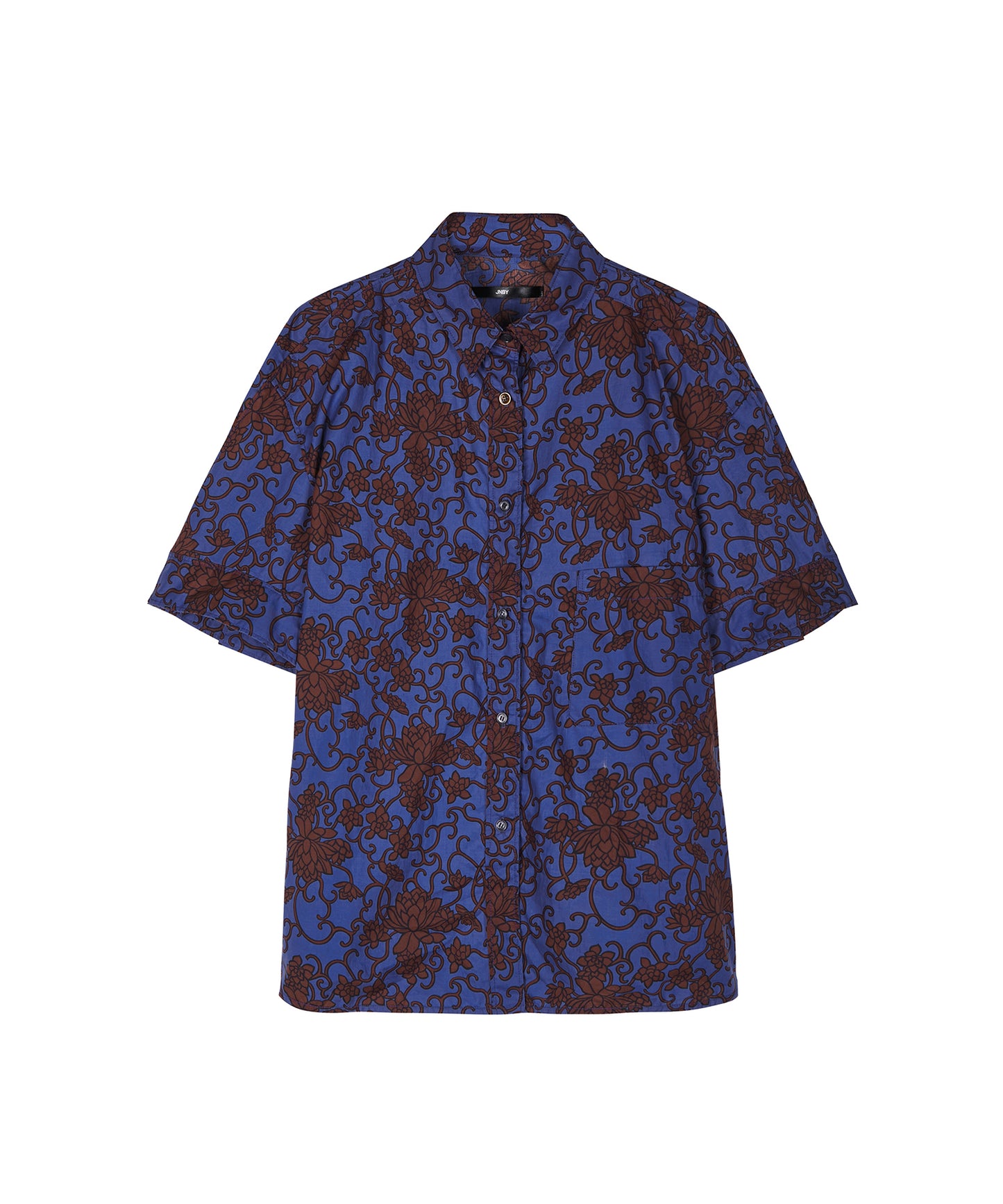 Art Lotus-print Cotton Shirt