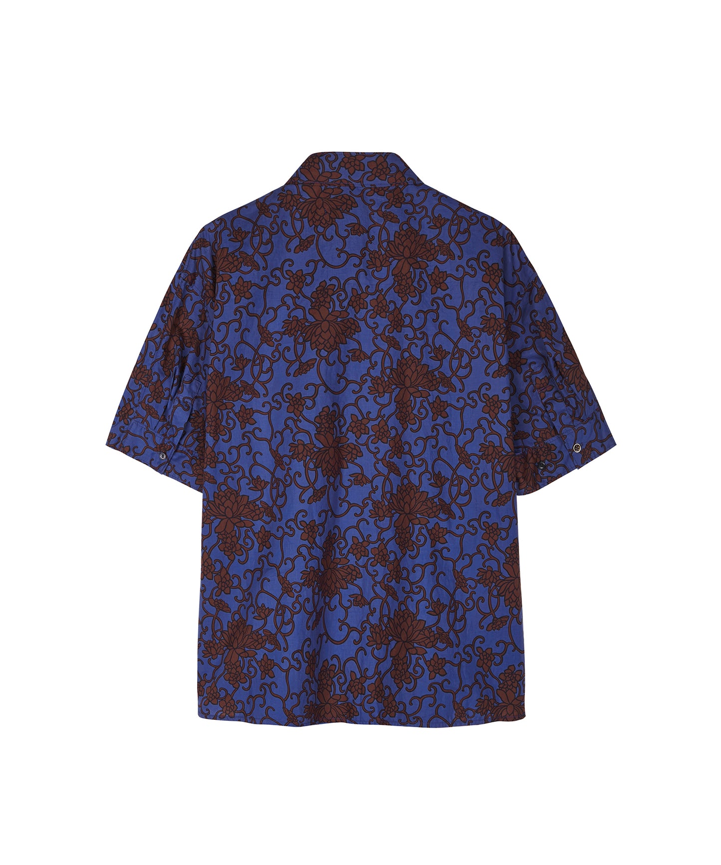 Art Lotus-print Cotton Shirt