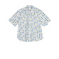 Structured Emoji-like Terracotta Mask-print Cotton Shirt